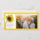 Save The Date Tournesol en mariage blanc Enregistrer la date (Devant)