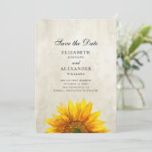 Save The Date Tournesol enregistrer la date. Mariage rustique. C (Debout devant)