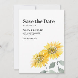 Save The Date Tournesol Mariage floral