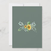 Save The Date Tournesol rustique Eucalyptus Aquarelle (Dos)