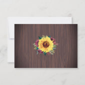 Save The Date Tournesol rustique Mason Jar Lumières Mariage en b (Dos)