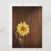 Save The Date Tournesol rustique sur mariage champêtre en bois d (Dos)
