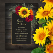 Save The Date Tournesol Rustique Tournesol Bourgogne Mariage Ros