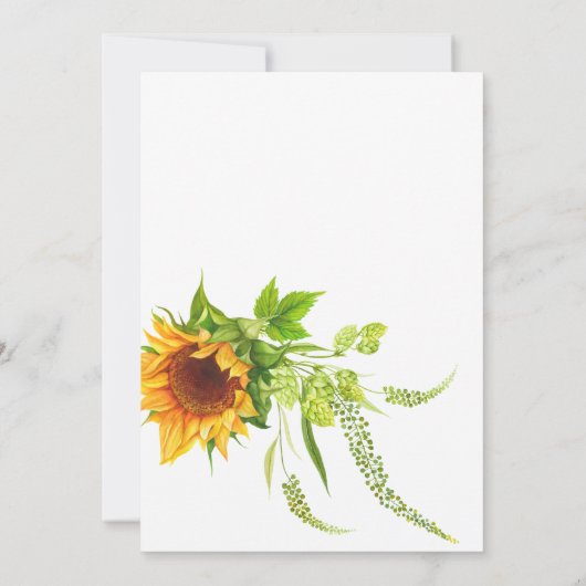 Save The Date Tournesols Boho Photo Mariage (Dos)