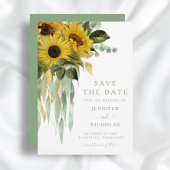 Save The Date Tournesols Botaniques Élégants