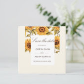 Save The Date Tournier Simple Tournesol (Debout devant)