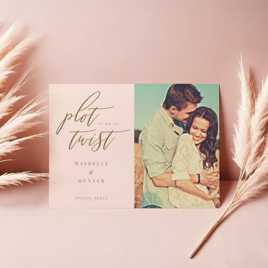 Save The Date Tournure de l'intrigue Calligraphie minimale moder