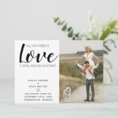 Save The Date Tout Ce Dont Vous Avez Besoin Est Love Pet Photo D (Debout devant)