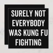 Save The Date Tout Le Monde N'Était Certainement Pas Kung Fu En  (Devant / Derrière)