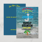 Save The Date Tout nom Réunion de famille tropicale avec n'impor (Devant / Derrière)