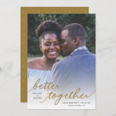 Save The Date Tout Simplement Mieux Ensemble Script Pleine Photo (Devant / Derrière)
