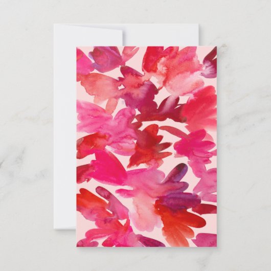 Save The Date Toute l'Amour Aquarelle rose Photo Enregistrer la  (Dos)