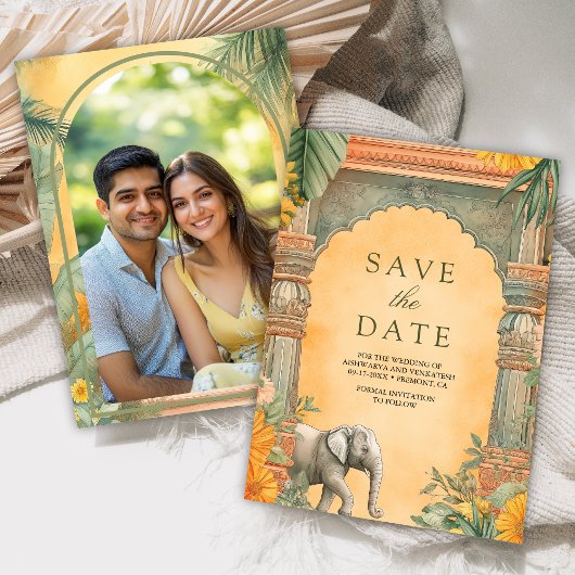 Save The Date Traditional South Indian Photo Wedding