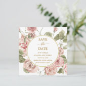 Save The Date Trame or rose rose pâle (Debout devant)