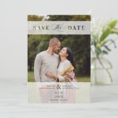 Save The Date Transparency Cut Paper Effect Photo Script Wedding (Debout devant)