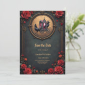 Save The Date Transport gothique avec Ravens et Rose. (Debout devant)