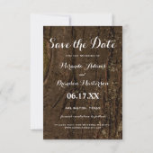 Save The Date Tree Heart Photo Mariage rustique Enregistrer la c (Dos)