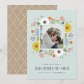 Save The Date Trellis Flower Frame Enregistrer la date - Vert Me (Devant / Derrière)