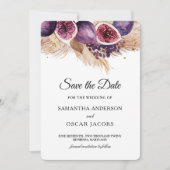 Save The Date Trendy Beauty Figs violets & Pampas (Devant)
