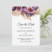 Save The Date Trendy Beauty Figues Violettes & Pampas (Debout devant)