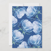 Save The Date Trendy Pretty Blue Florals Mariage Enregistrer la  (Dos)