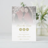 Save The Date Trendy Transparency Effect Elegant Photo Wedding (Debout devant)