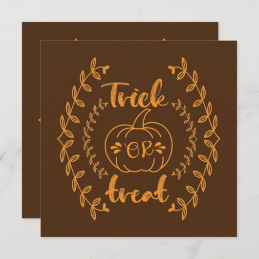 Save The Date Tricoter ou traiter dans un cadre plante (Devant / Derrière)