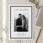 Save The Date Triple Border | Simple Elegant Photo Wedding