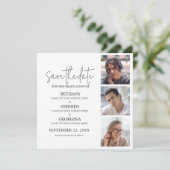 Save The Date Triple Celebration 3 Photo Graduation (Debout devant)