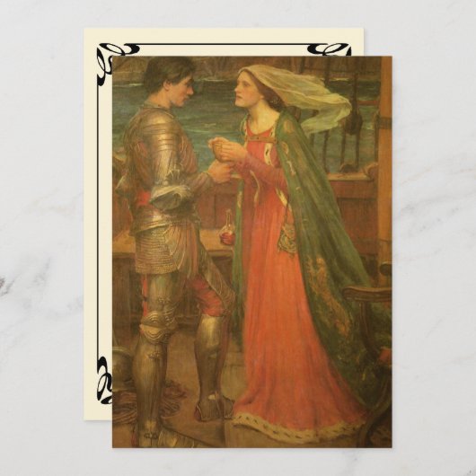 Save The Date Tristan et Isolde par JW Waterhouse Mariage (Devant / Derrière)
