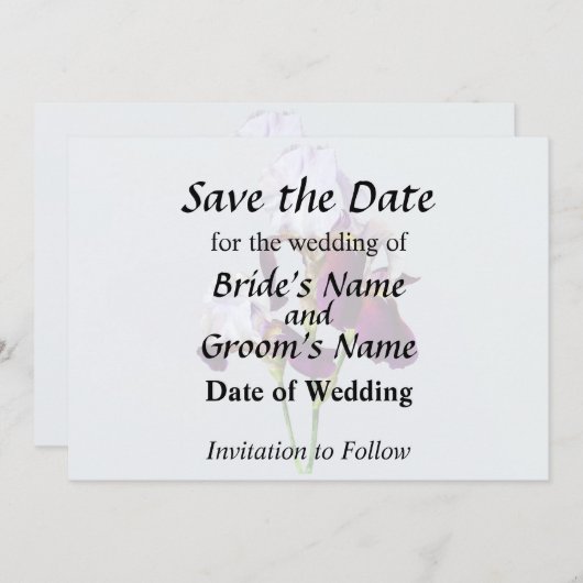 Save The Date Trois Irlandais dans les nuances de Magenta (Devant / Derrière)