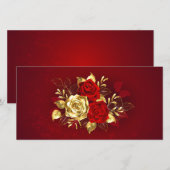 Save The Date Trois Roses de bijoux (Devant / Derrière)