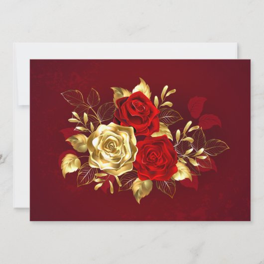 Save The Date Trois Roses de bijoux (Devant)