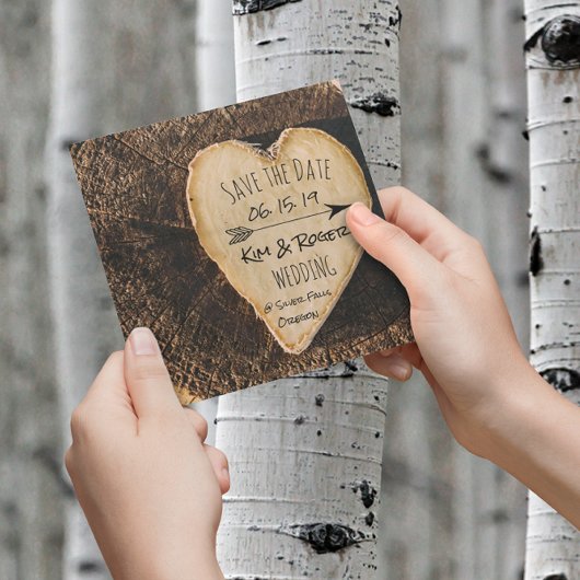 Save The Date Tronc Rustique Boho Tree Enregistrer La Date