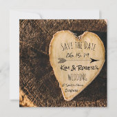 Save The Date Tronc Rustique Boho Tree Enregistrer La Date (Devant)