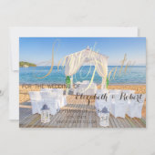 Save The Date Tropical Beach Arbour Mariage Enregistrer La Date (Devant)
