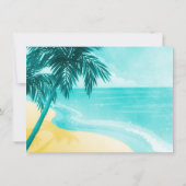 Save The Date Tropical Beach Bat mitzvah Enregistrer la date (Dos)