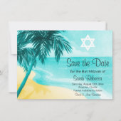 Save The Date Tropical Beach Bat mitzvah Enregistrer la date (Devant)