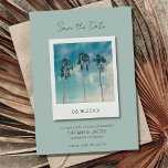 Save The Date Tropical Beach Destination Wedding Enregistrer la<br><div class="desc">Mariage de destination de plage moderne enregistrer les cartes de date qui sont parfaites pour le couple qui ne peut pas attendre d'être marié sur la plage au paradis.</div>