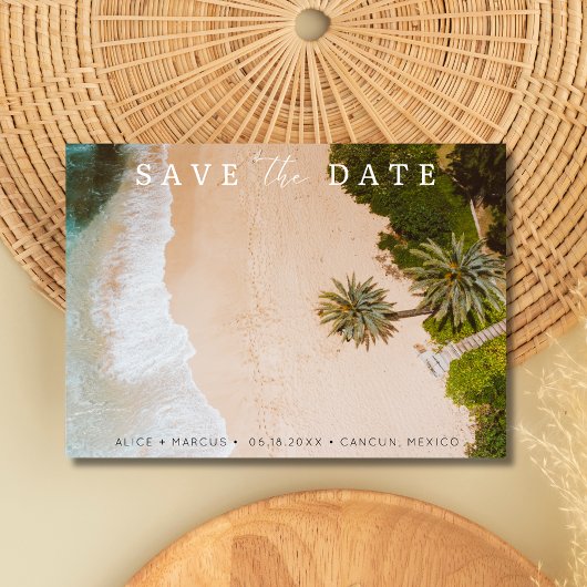Save The Date Tropical Beach Destination Wedding Enregistrer la