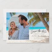 Save The Date Tropical Beach Photo Destination Wedding  (Devant)