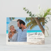 Save The Date Tropical Beach Photo Destination Wedding  (Debout devant)