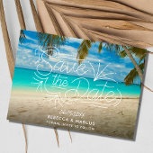 Save The Date Tropical Beach Photo Wedding Enregistrer la date