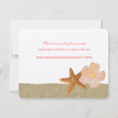 Save The Date Tropical Beach Rustic Sauver la date (Dos)