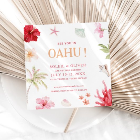 Save The Date Tropical Destination Wedding