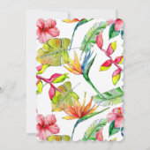 Save The Date Tropical Floral Diamond Wreath Hawaii Photo (Dos)