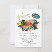 Save The Date Tropical Floral Family Réunion (Devant)
