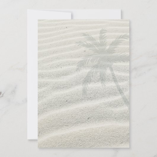 Save The Date Tropical Isle Sunrise Mariage Turquoise ID581 (Dos)