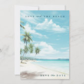 Save The Date Tropical Love and the Beach Photo Mariage (Devant)