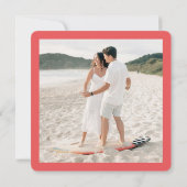 Save The Date Tropical Pink Hibiscus Double Sided Photo Wedding (Dos)